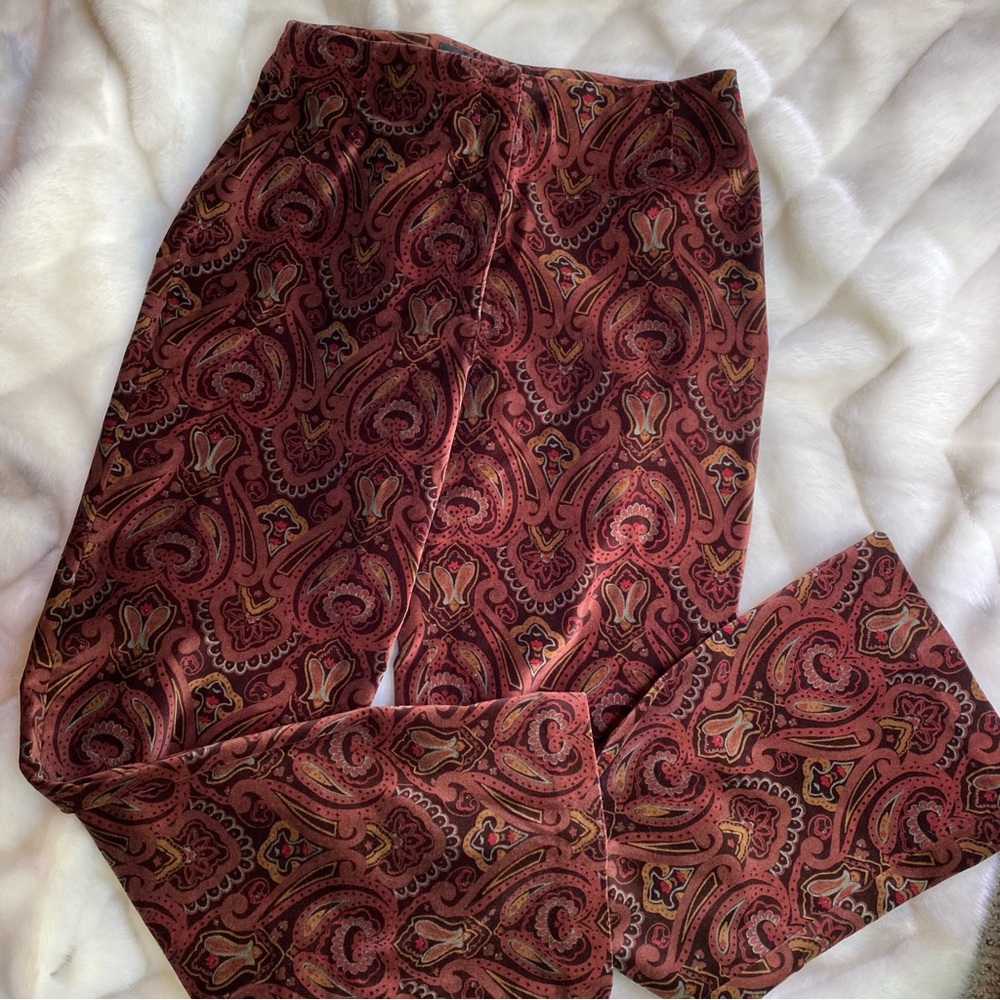 Willie Smith size 8 velvet straight leg pants 90’s